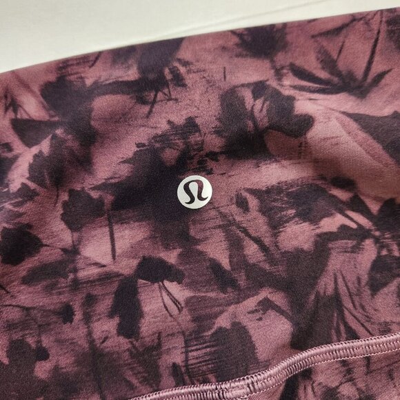 Lululemon Wunder Under Crop II Size 10 Roll Down Scallop Mini Dusk Floral W6AZNS - Picture 7 of 11
